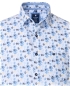 Preview: REDMOND Kurzarmhemd weiss blau gelb Floralprint Casual Comfort Fit